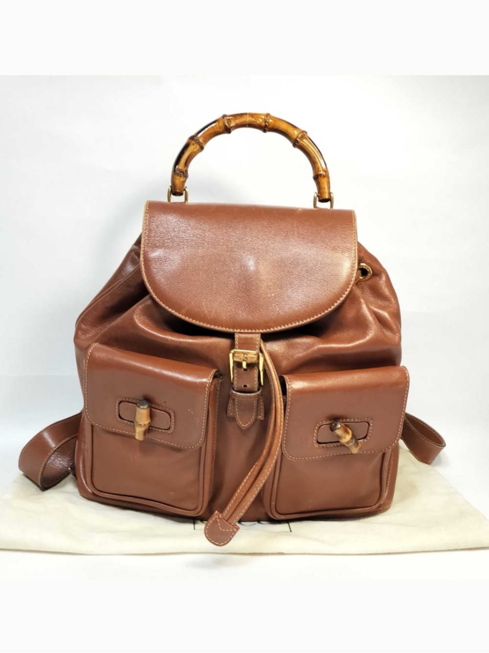 Vintage Gucci Bamboo Backpack